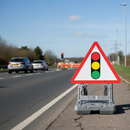 Dark Gray Traffic Signals Ahead Quick-Fit Sign Face Diagram 543 - Premium Quality