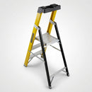 Glass fibre platform stepladder 30,000V insulated with safety rail (view 2)