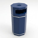 Octagonal Litter Bin – 90 Litre Capacity Galvanised Steel (view 2)