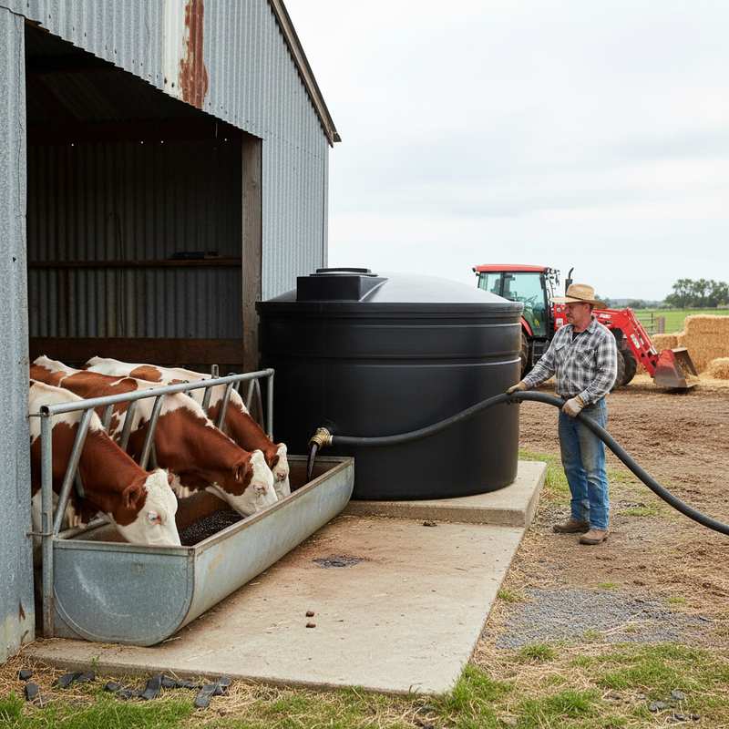 Gray Heavy Duty 4300 Litre Molasses Storage Tank