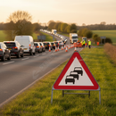 Dark Olive Green Premium Slippery Road Surface Triangle Metal Sign 750mm