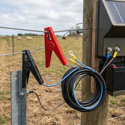 Battery Lead and Clip for Electric Fencing