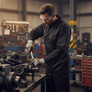 Dark Slate Gray Premium Regular Boilersuit - Durable Polyester-Cotton Blend, Concealed Stud Front, Multiple Pockets