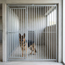 Vertical Railed Dog Pen Front with Gate