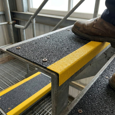 GRP Stair Tread Cover – Anti-Slip with Integrated Nosing