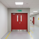 Dark Gray Premium Fire Safety Exit Sign with Running Man for Emergency Evacuation