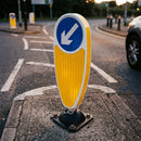 Keep Left Bollard high-visibility MDPE surface mount