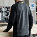 Two-Tone Crew Neck Work Sweatshirt - Steel Grey/Black