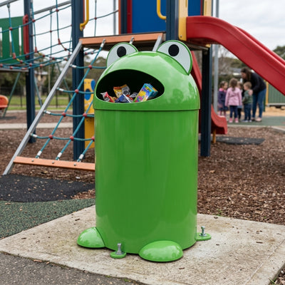 850mm H x 440mm D plastic litter bin, 75 litre capacity