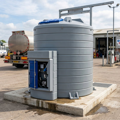 15,000 Litre AdBlue Bunded Storage Tank with Lockable Cabinet