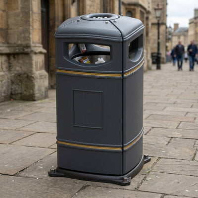 115 Litre Square Litter Bin Heritage Style Polyethylene