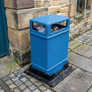 98 Litre Slimline Closed Top Litter Bin Glass Fibre Composite