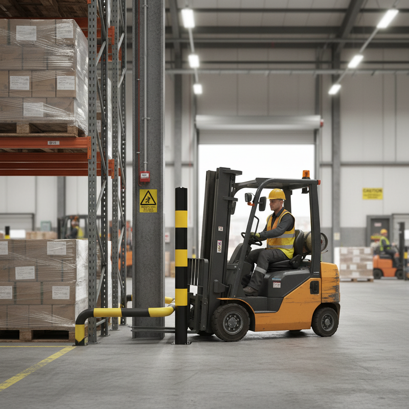 Dim Gray Premium High Visibility Crash Protection Bollard - 1500mm Above Ground