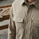 Long Sleeve Wicking Work Shirt with UPF 50+ - Khaki