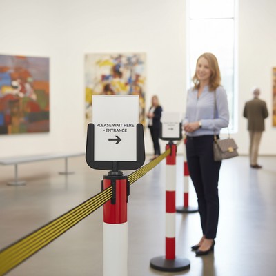Premium A4 Sign Holder for Retractable Barriers - Easy Insert & Display