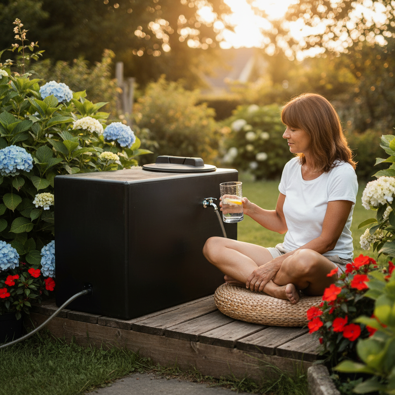 Dark Slate Gray Heavy Duty 75 Litre Portable Drinking Water Tank for Internal and External Use