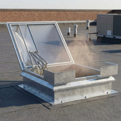 Domed Smoke Vent & Roof Hatch - 2 in 1 Design