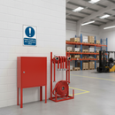 Gray Mandatory Fire Safety Door Signs - Ensure Clear Access to Fire Equipment