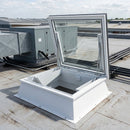 Flat Glass Roof Access Hatch 300mm Upstand with Actuator