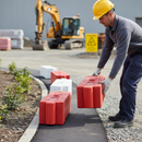 Dark Gray 1 Metre Self Weighted Log Barrier - 40kg Heavy Duty Solution