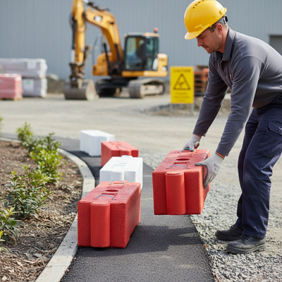 1 Metre Self Weighted Log Barrier - 40kg Heavy Duty Solution