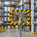 Rosy Brown Premium Rectangular Safety Mirror 680 x 500 mm for Driveway and Warehouse Use – Wind Tested, Easy Wall or Post Mounting