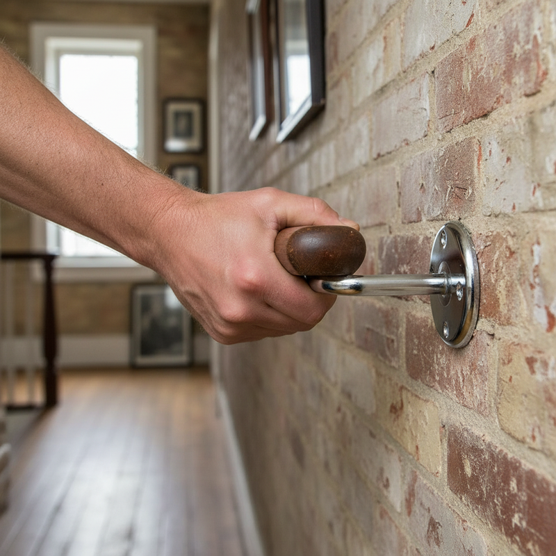 Dim Gray Heavy Duty Hand Rail Brackets - Decorative Support with 63mm Projection