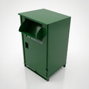1100 litre lockable clothing donation bin powder coated (view 2)