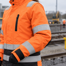 Women's Orange/Black Insulated High-Visibility Work Jacket (view 2)