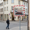 Dark Gray Premium Stainless Steel Traffic Mirror for Safety and Visibility