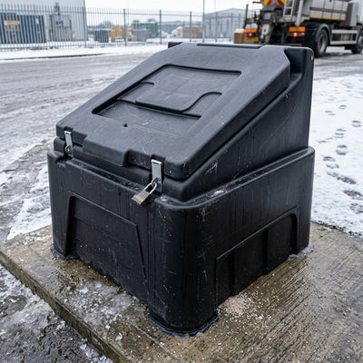 200 litre Heavy-Duty Recycled Grit Bin, 7 Cu Ft