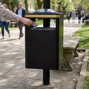 40 Litre Steel Post-Mount Open-Top Litter Bin