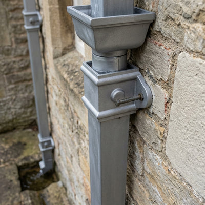 Traditional Aluminium Downpipe 72x72mm x 3m Eared Socket