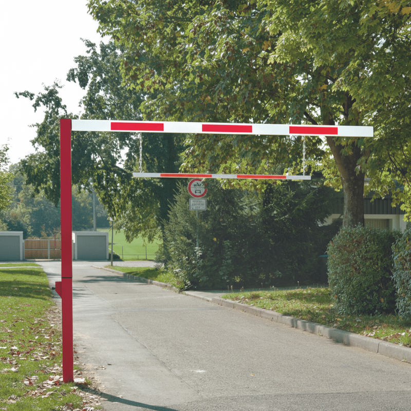 Dark Olive Green Adjustable Height Restrictor Car Park Barrier | Pivot Style | Multiple Sizes