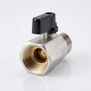 1/2" BSP Male x Female Plated Brass Mini Ball Valve, 41mm (view 2)