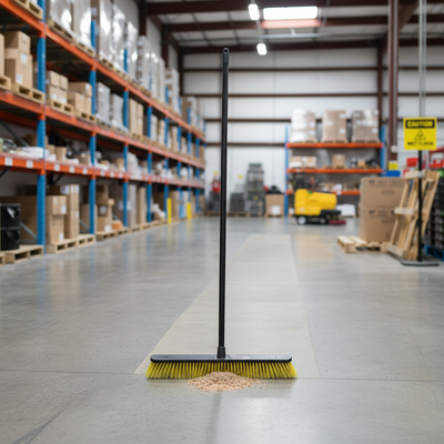 24" Heavy Duty Broom with 1.5m Handle for Efficient Cleaning