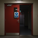 Dark Slate Gray Premium Fire Safety Door Signs - Close at Night and in Emergency