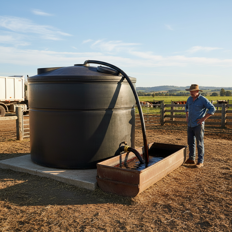 Light Gray Heavy Duty 6250 Litre Molasses Storage Tank with Durable Design