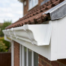 Moulded Ogee Gutter Left Hand Stop End 125 x 100mm — RAL 9016 (in use)