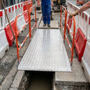 Aluminium Pedestrian Trench Bridge with Folding Handrails - 2m or 3m