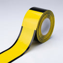 500m x 80mm Non-Adhesive Barrier Tape Black and Yellow (view 2)