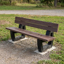 Moulded Seat – Recycled Plastic Bench, Black/Brown