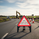 Gray Premium 750mm Triangle Road Sign - Durable and Safe Design