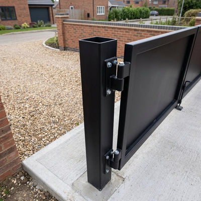 Heavy Duty Gate Post 2.45m x 3mm Black