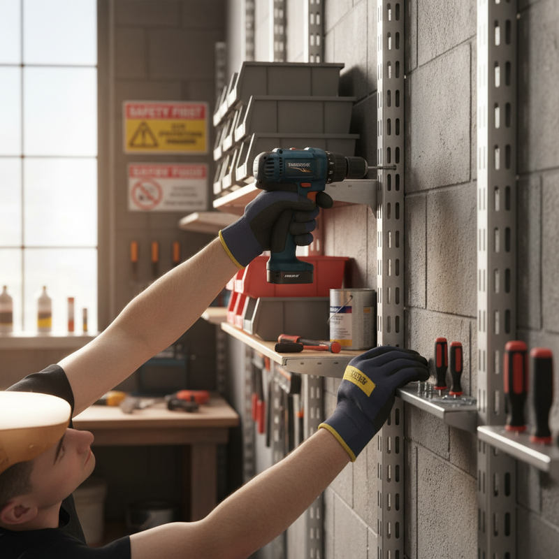 Dim Gray Heavy Duty Stainless Steel Twin Slot Uprights for Versatile Shelving