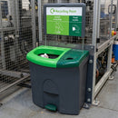 87 Litre Twin Aperture Recycling Bin with Flat Back