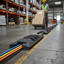 Dim Gray Premium Large 3-Channel Cable Ramp - End Piece for Cables and Hoses