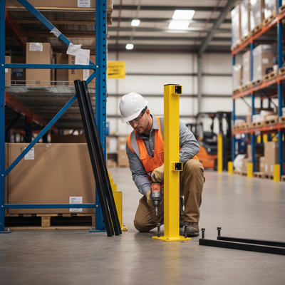 Premium Medium Duty Impact Protection Railing System - End Post