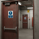 Dark Slate Gray Mandatory Fire Safety Door Signs - Keep Out for Safety Compliance