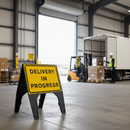 Light Slate Gray Delivery In Progress Sign - 600 x 450mm Heavy Duty Safety Sign